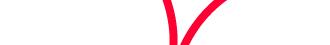 Interlocking curved red lines on white background