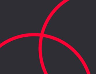 Curved red lines on black background