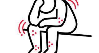 Person holding head, feeling really itchy.