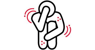 A person thinking and scratching 